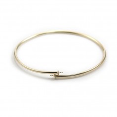 Bangle bracelet, half-drilled, in gold filled, 65mmx2.3mm x 1pc
