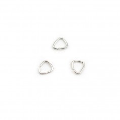 Anéis abertos triangulares prata 5x0,6mm x 20pcs