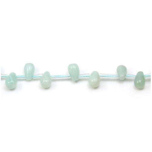 Amazonite in the shape of drop 6*9mm x 39 cm