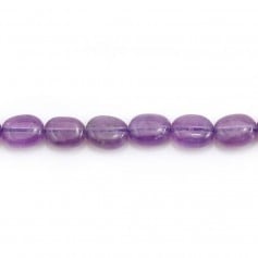 Amatista, violeta, ovalada, 6x8mm x 39cm