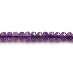 Amethyst Faceted Roundel 4*6mm x 40cm