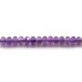 Amatista, violeta, redonda facetada, 3x4mm x 39cm