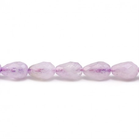 Amethyst purple clear, in the shape of faceted drop, in size of 6 * 9mm x 4 pcs