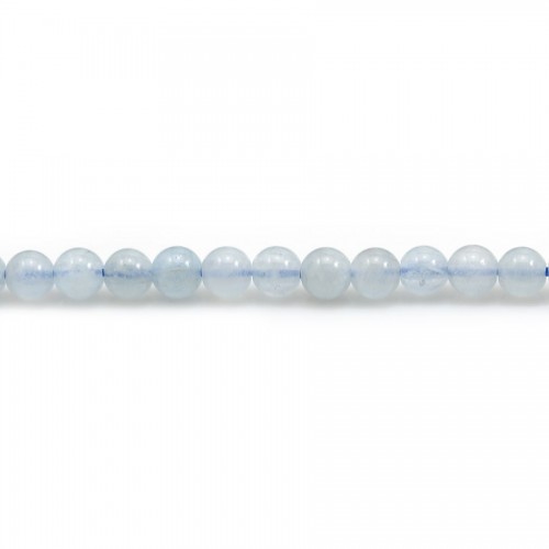 Aigue-Marine Rond 4mm x 10 perles