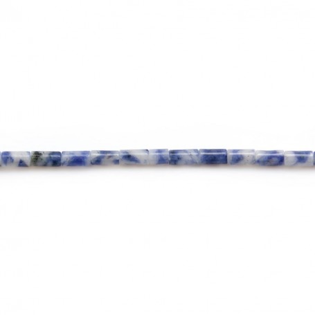 Aventurine bleu en tube 2x4mm x 40cm