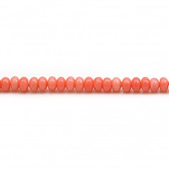 Orange gefärbter Seebambus Rondelle 3x5mm x 20St