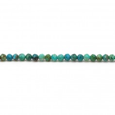 Chrysocolla, round faceted shape, size 3mm x 10pcs
