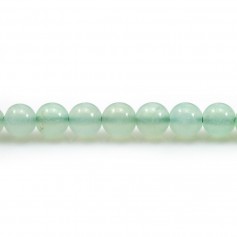 Chrysoprase in green color, in round shape, 4.5 - 5mm x 4pcs