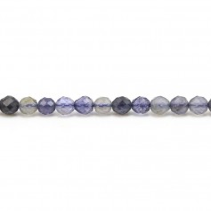 Cordierit (Iolith) blau-violette Farbe, runde Form facettiert, Größe 4mm x 5pcs