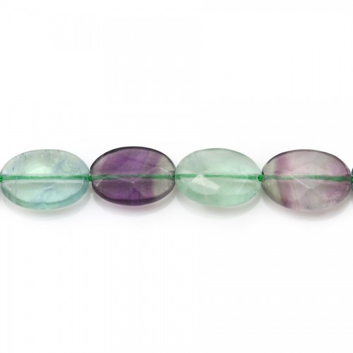 Fluorite faceted oval 10x14mm x 2pcs