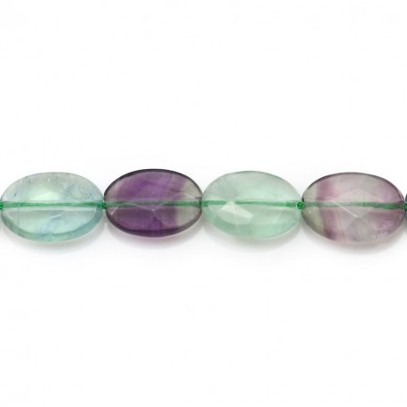 Fluorite faceted oval 10x14mm x 2pcs