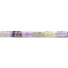 Fluorite multi-colorido, em forma de tubo, 3,5 * 8mm x 39cm