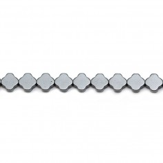 Hämatit metallic-grau, kleeblattförmig, 6mm x 40cm