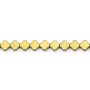 Hématite doré, en forme de trèfle, 6mm x 40cm