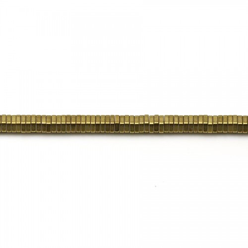Ematite dorata, forma a dado dimensioni 4x1mm x 40cm