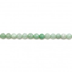 Natürliche Jade runde Form facettiert 3mm x 20pcs