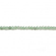 Jade natural, redondo facetado 1,5x2,0mm x 39cm