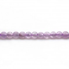 Purple jade in faceted round flat shape 4mm x 40cm