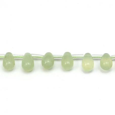 Jade jadeite, in the shape of a drop, measuring 6 * 9mm x 4pcs