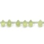 Jade jadeite, in the shape of a faceted drop, 6 * 9mm x 40cm