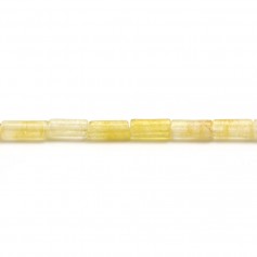 Gelbe Jade, röhrenförmig, 3.5 * 8mm x 40cm