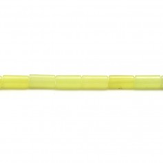 Jade limão, forma de tubo, 3,5 * 8mm x 40cm