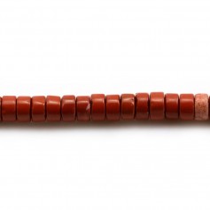 Jaspe vermelho, forma redonda Heishi 2x4mm x 39cm