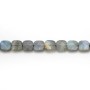 Labradorite grey, in a faceted squared shaped 6mm x 4pcs