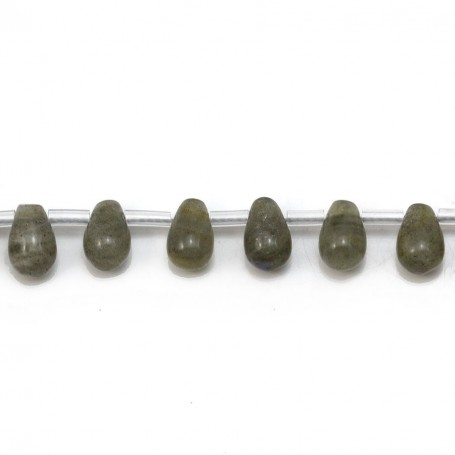 Labradorite in the shape of a drop, measuring 6 * 9mm x 4pcs