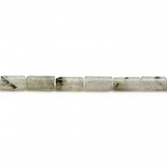 Labradorite en forme de tube, 3.5 * 8mm x 39cm
