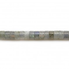 Labradorita, Heishi forma redonda, 2x4mm x 38cm