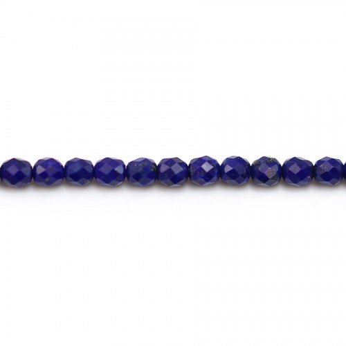Lapis-lazuli round faceted 3mm x 10pcs