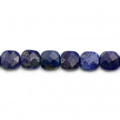 Lapis lazuli faceta quadrada 8mm x 2pcs