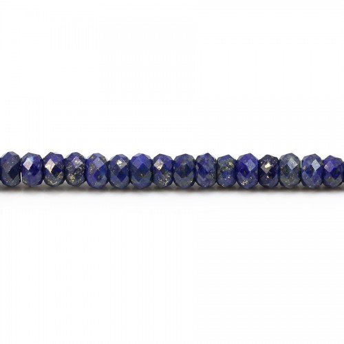 Lapis lazuli rondelle facette 3.5x4.5mm x 6pcs