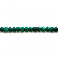 Malachite, in the shape of a faceted roundel, 2.5*3mm x 39cm