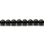 Obsidienne in black color, in round shape, 6mm x 20pcs