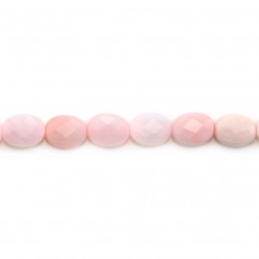 Pink opal, faceted oval shape, 6x8mm x 39cm