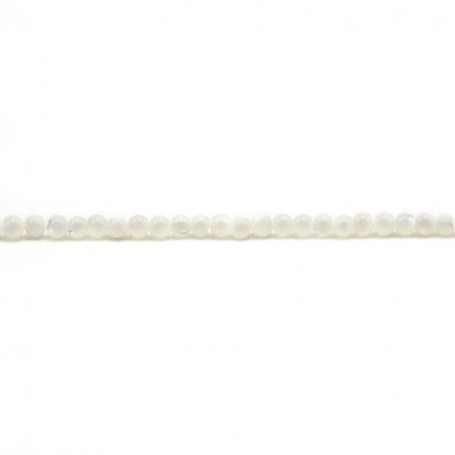 White mother-of-pearl beads 2.5mm x 40cm 