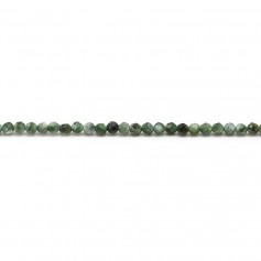 Serafina, verde, rotonda sfaccettata, 2mm x 39cm