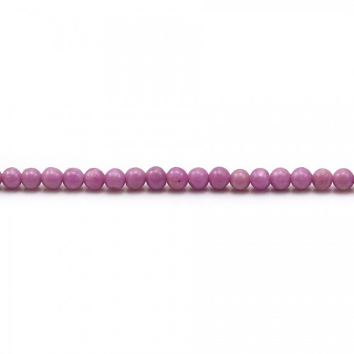 Fosfosiderita , púrpura, forma redonda, 3mm x 40cm