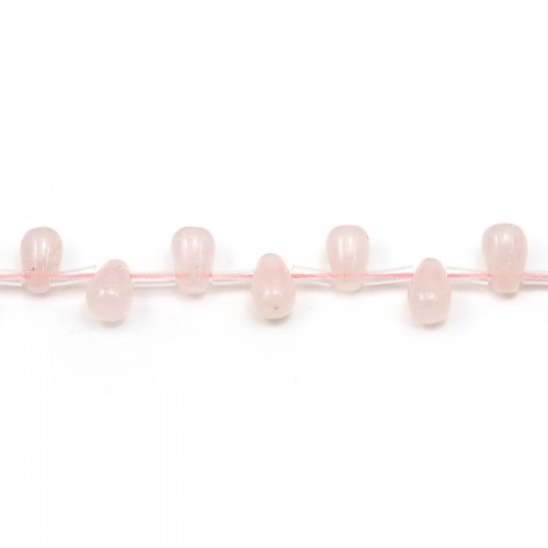 Pink quartz drips 6*9mm x 39cm
