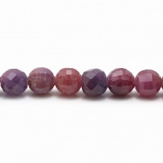 Rubino tondo sfaccettato 8 mm x 1 perlina