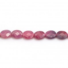 Ruby, in faceted oval shape, 6*8mm x 39cm
