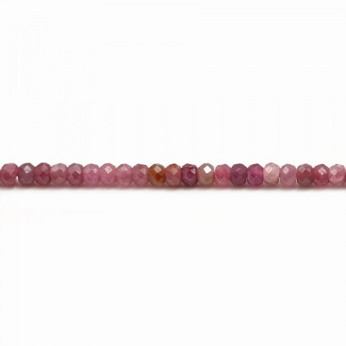 Ruby Rondelle Faceted 1.5x3mm x 47cm