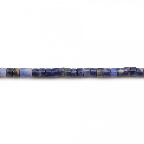Sodalite bleu, en forme de rondelle 2*4mm x 40cm