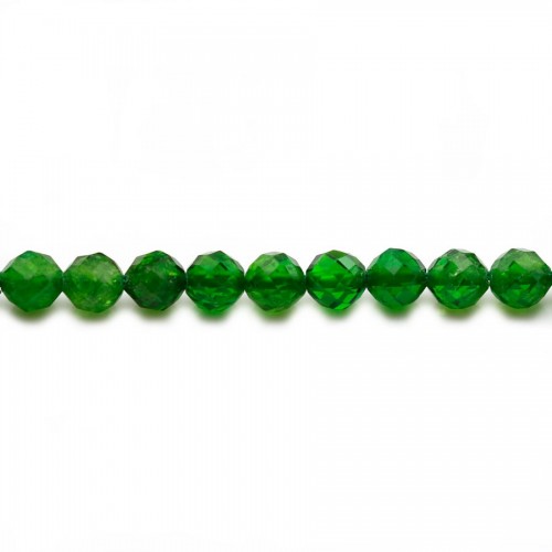 Tsavorite vert, de forme ronde facetté, 5mm x 39cm