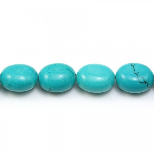 Turquoise reconstitutes oval 11*13mm x 40cm