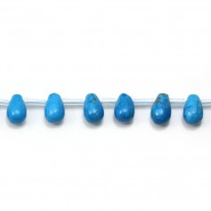 Turquoise reconstituted, in the shaped of a drop, 6 * 9mm x 4pcs