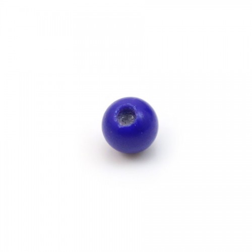Lapis-Lazuli, half drilled, round 2mm x 2pcs
