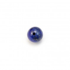 Lapis lazuli redondo semi-perfurado 6mm x 2pcs